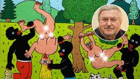 František Ringo Čech maluje: „Lekce němčiny pro uprchlíky!“ je opravdu síla