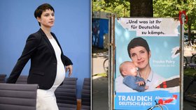 Lídryně AfD Frauke Petryová po porodu: Syna Ferdinanda vtáhla do kampaně.