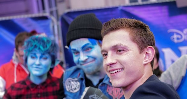 Tom Holland v Londýně na premiéře filmu Frčíme.