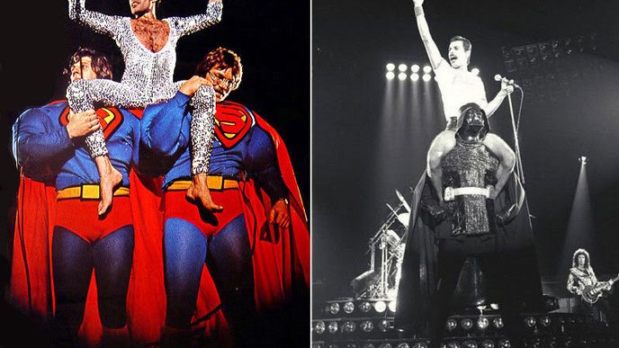 Neznámé fotky ze života Freddieho Mercuryho: Na zádech Supermanů a Dartha Vadera