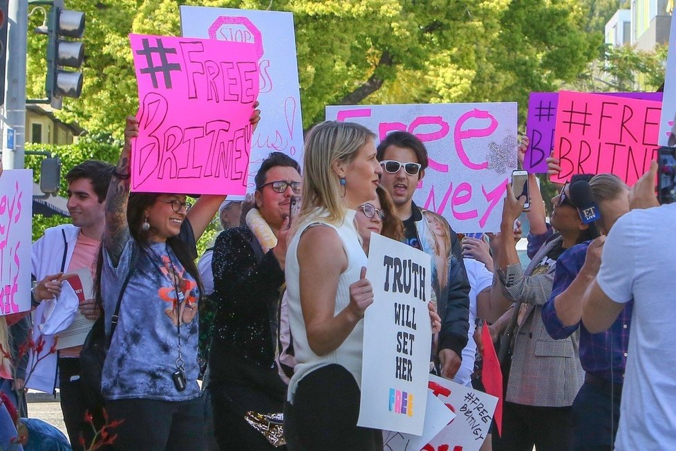 Free Britney protest v Los Angeles