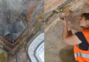 Poklad na brněnské Nové radnici zachráněn: Tři sta let staré fresky se podařilo restaurovat.
