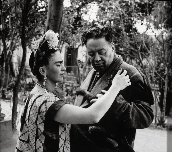 Frida Kahlo a její manžel Diego Rivera. 