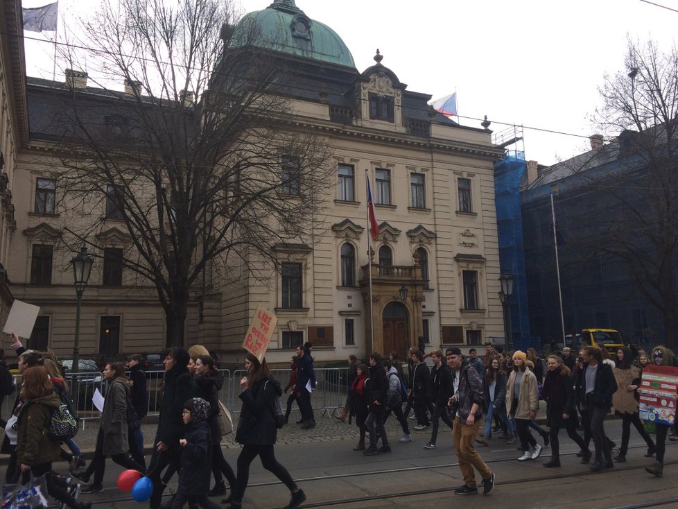 Akce Fridays for Future, při níž studenti stávkují za zlepšení klimatu, 15. 3. 2019