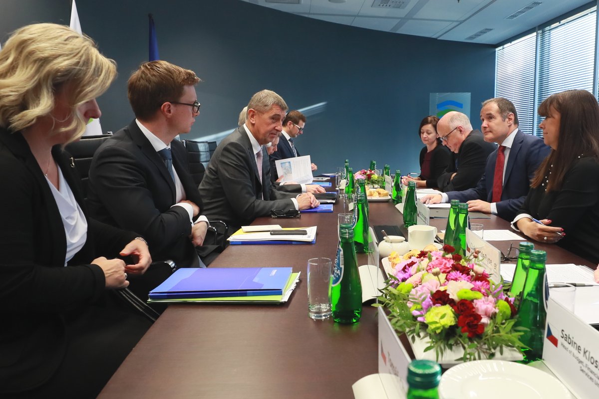 Premiér Andrej Babiš (ANO) na návštěvě varšavské centrály Evropské agentury pro pohraniční a pobřežní stráž (Frontex) (15.10 2018)