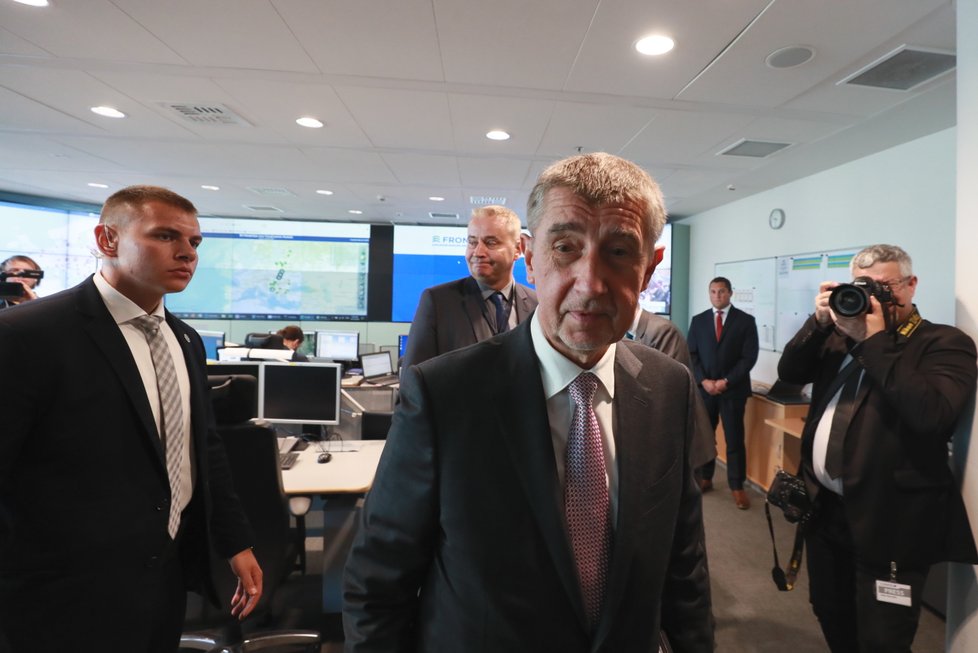 Premiér Andrej Babiš (ANO) na návštěvě varšavské centrály Evropské agentury pro pohraniční a pobřežní stráž (Frontex) (15. 10. 2018)