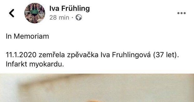 Falešná zpráva o zpěvaččině úmrtí