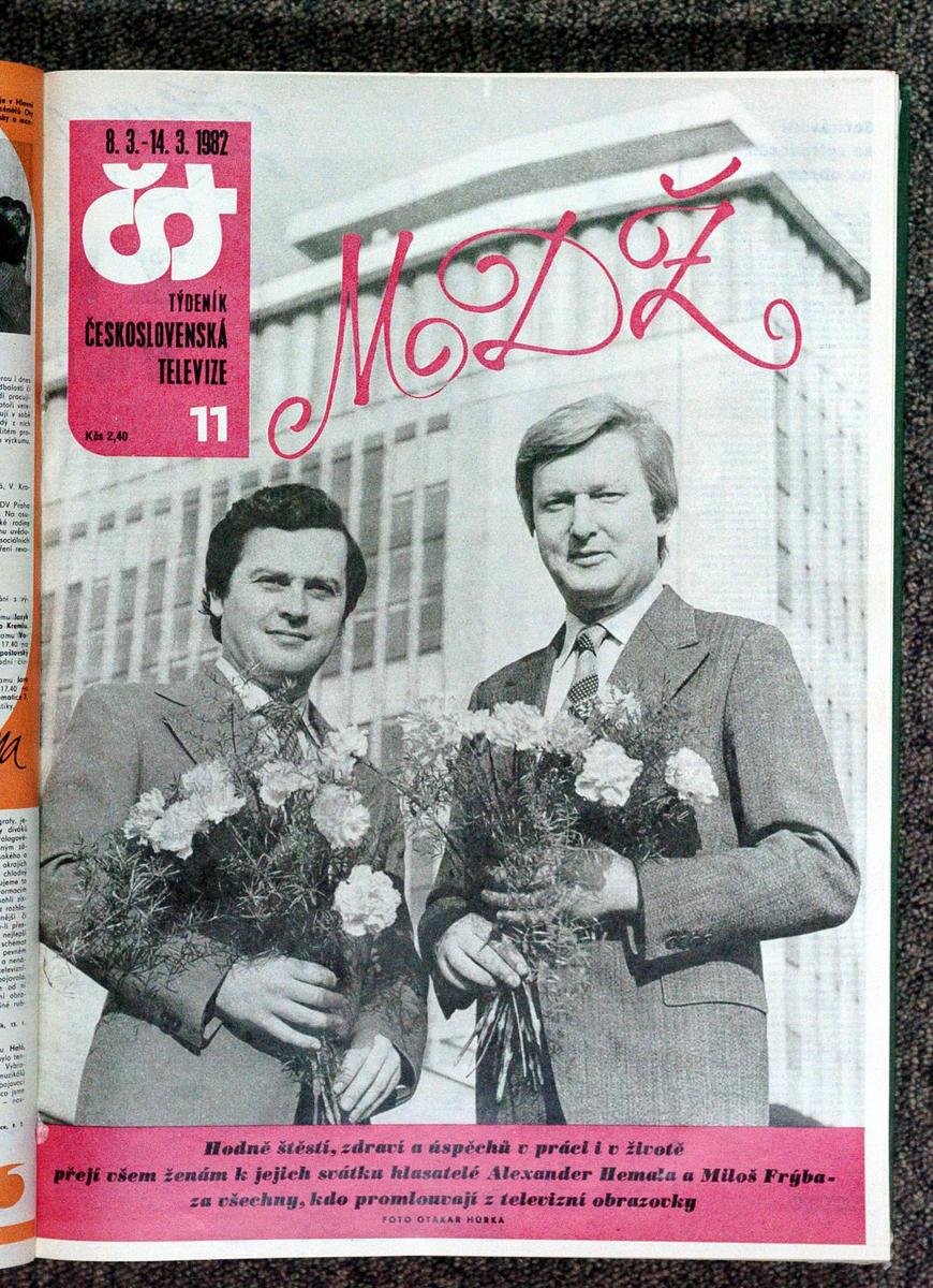 Hybš se Hemalou na titulní stránce magazínu z roku 1982.