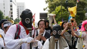 Protesty proti jaderné energii se od havárie ve Fukušimě objevují čas od času dodnes