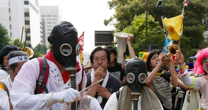Protesty proti jaderné energii se od havárie ve Fukušimě objevují čas od času dodnes