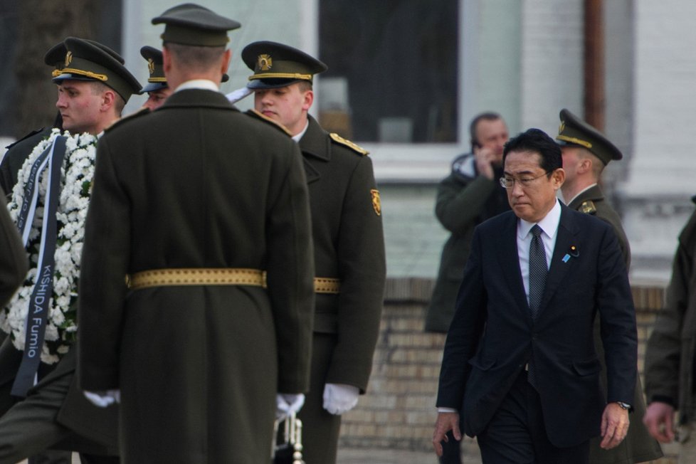 Válka na Ukrajině: Japonský premiér Fumio Kishida na Ukrajině (21.3.2023)