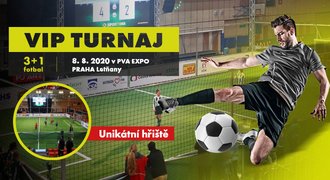 Unikátní fotbalový turnaj 3+1 VIP CUP: Zahrajte si proti hvězdám futsalu