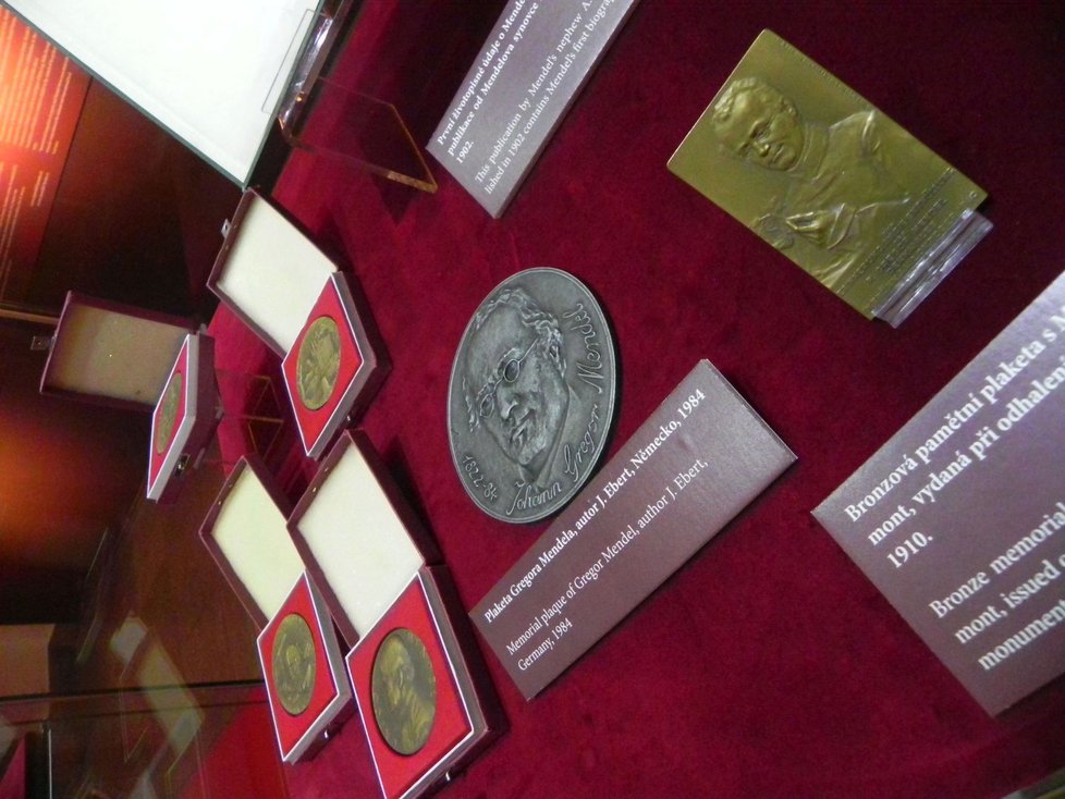 Pamětní medaile s Mendelovým portrétem vydané řadou světových univerzit