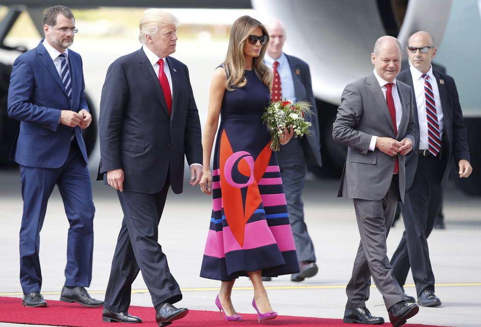 Summit G20 v Hamburku: Donald Trump s manželkou Melanií