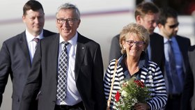 Summit G20 v Hamburku: Šéf Evropské komise Jean-Claude Juncker s manželkou Christiane