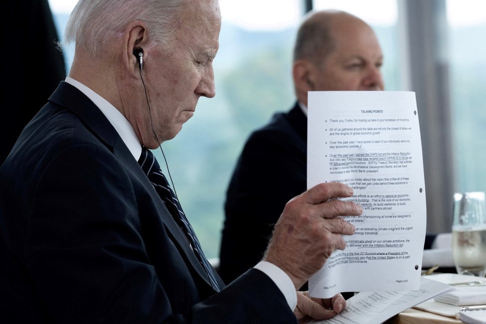 Summit G7: Americký prezident Joe Biden a německý kancléř Olaf Scholz. (19. 5. 2023)