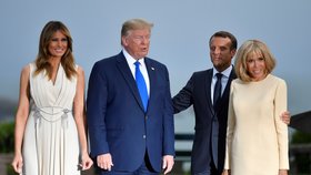 Trumpovi a Macronovi na summitu G7. (24.8.2019)