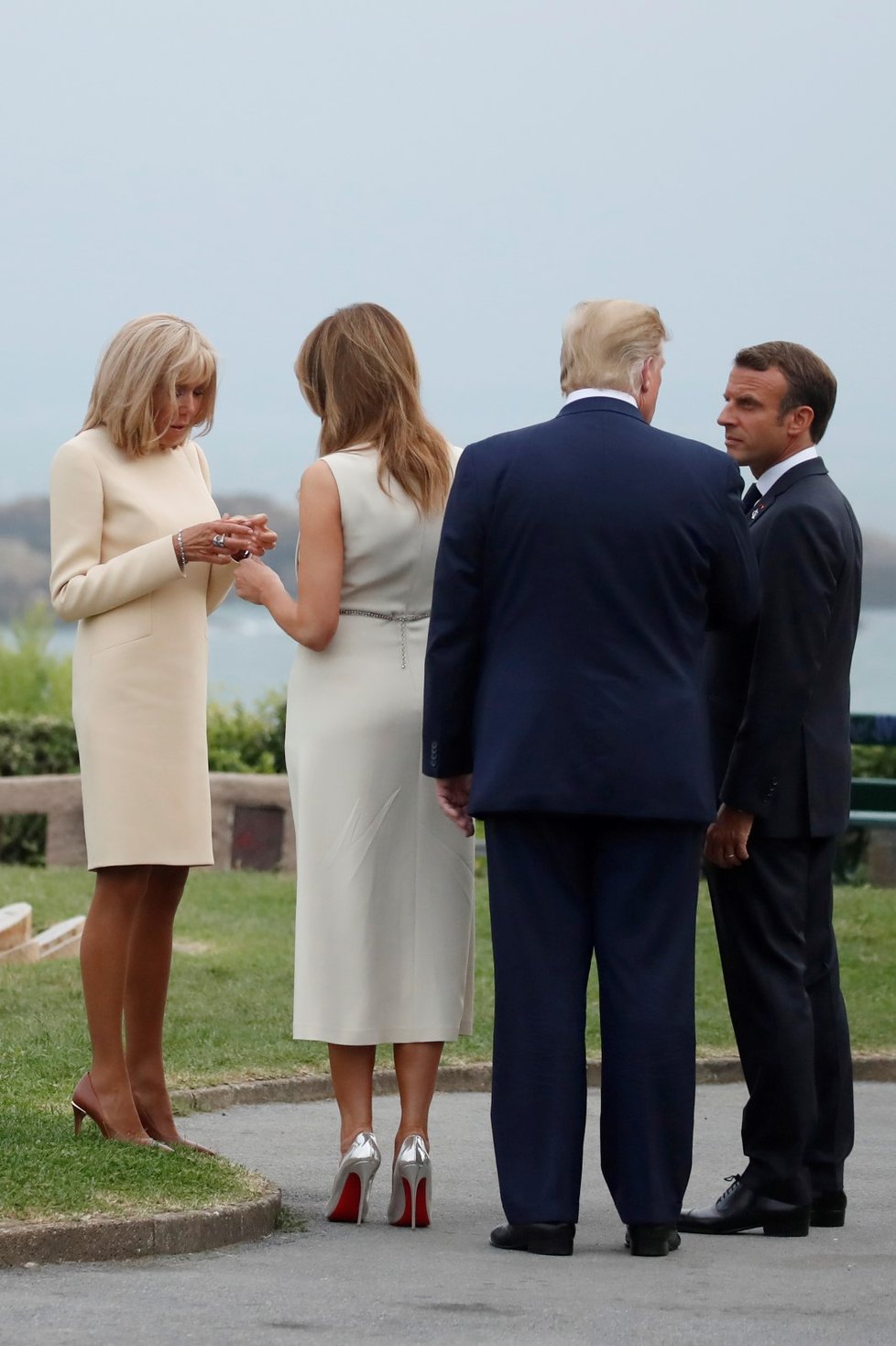 Trumpovi a Macronovi na summitu G7 (24. 8. 2019)