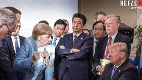 Angela Merkelová ukazuje ohromenému Trumpovi, že na světě existuje i větší alfa samec, než on sám - Felix Slováček