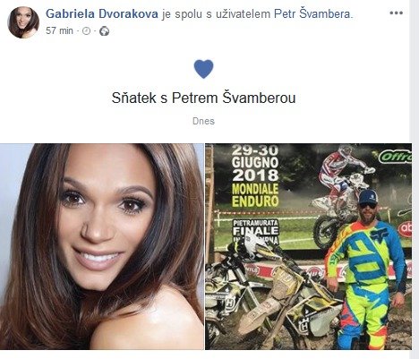 Gabriela Dvořáková se vdala za přítele Petra Švamberu.