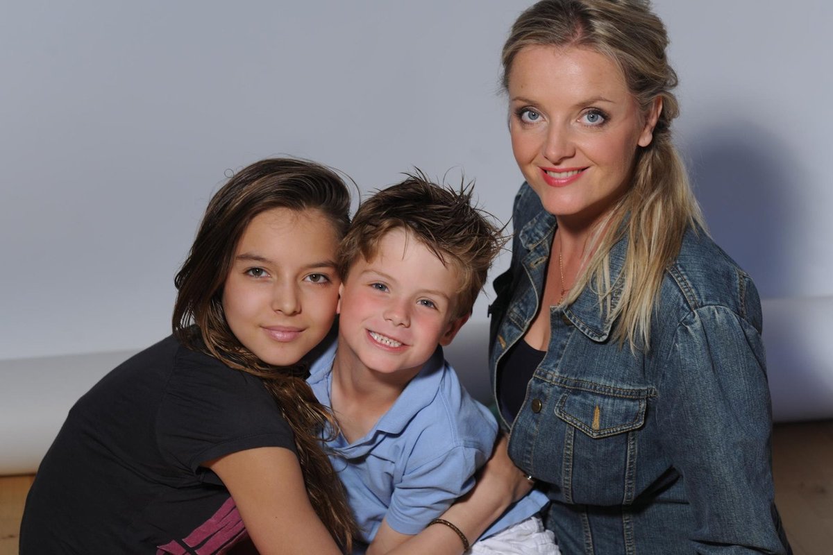 Gabriela se svými dětmi: Gabrielem a Sofií
