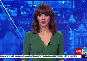 Moderátorka Lašková se rozplakala v Hlavních zprávách.