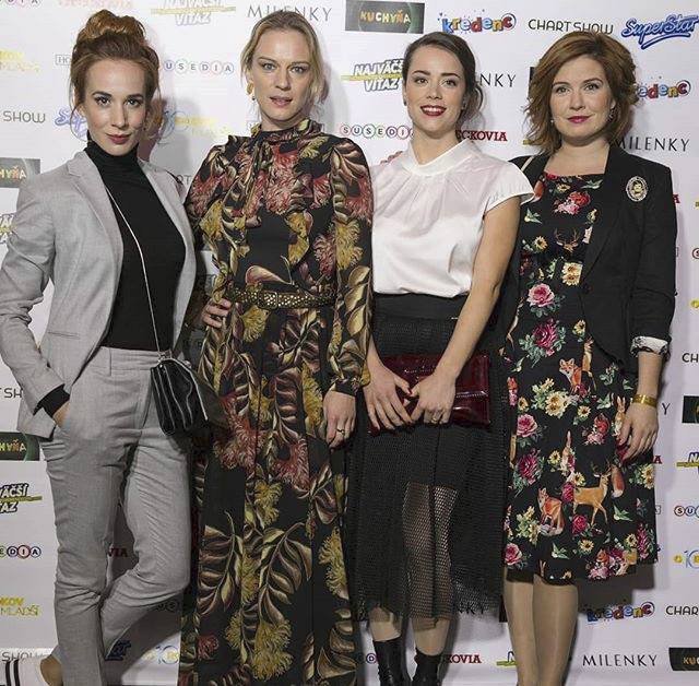 Táňa Pauhofová, Antónia Lišková, Gabriela Marcinková a Zuzana Norisová v seriálu Milenky