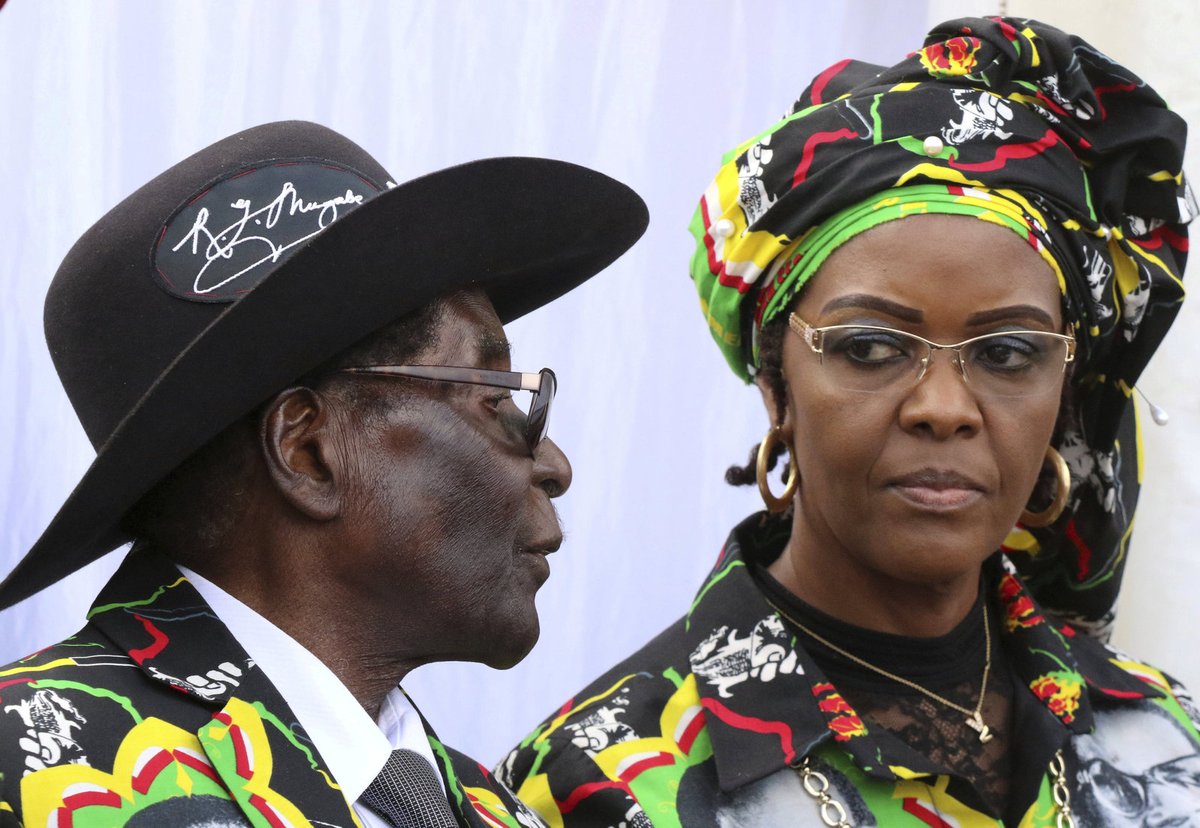 Robert a Grace Mugabe.