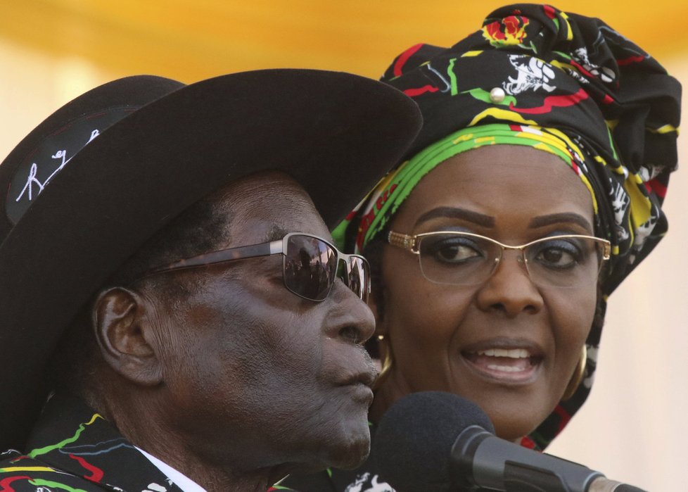 Robert a Grace Mugabe.