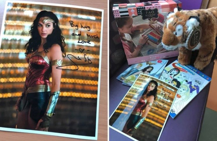 Herečka Gal Gadot navštívila  v převleku své hrdinky Wonder Woman děti v nemocnici