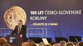 Galavečer ke 100 letům koruny na Pražském hradě: Miloš Zeman