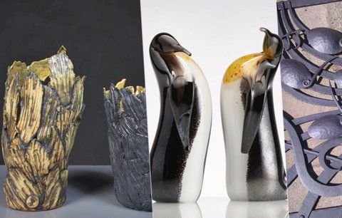 Vázy, skelné skulptury i kovářské výtvory. Galerie 9 představí tvorbu Dany Novákové a jejích studentů