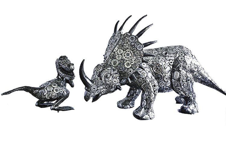 Dinosauři v Galerii ocelových figurín
