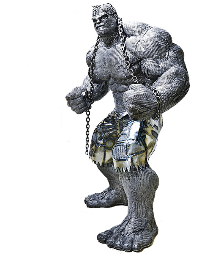 Hulk v Galerii ocelových figurín