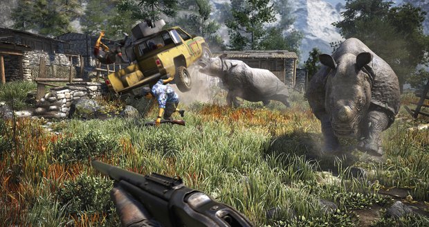 Ve Far Cry 4 vám po krku půjdou i nosorožci.