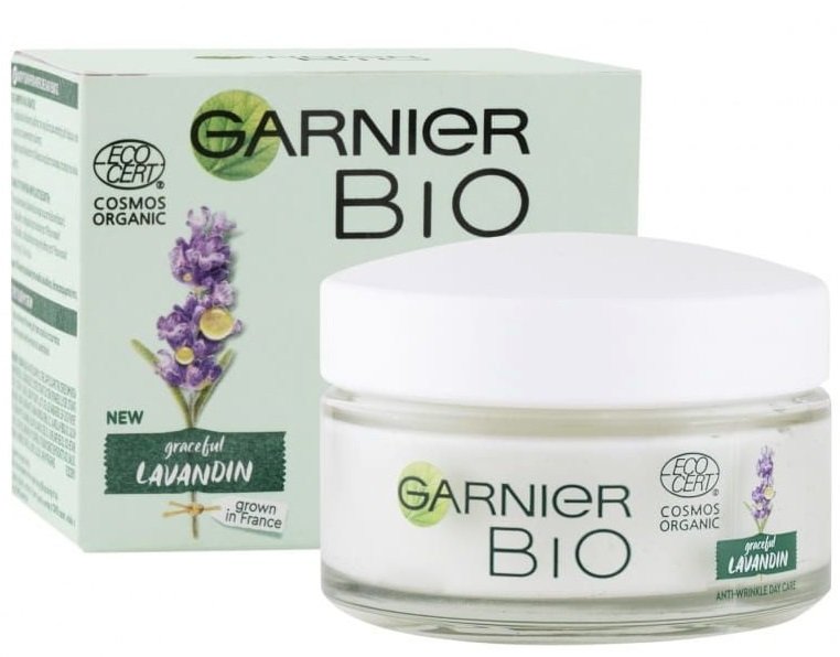 Denní krém proti vráskám, Garnier Bio, 199 Kč (50 ml)