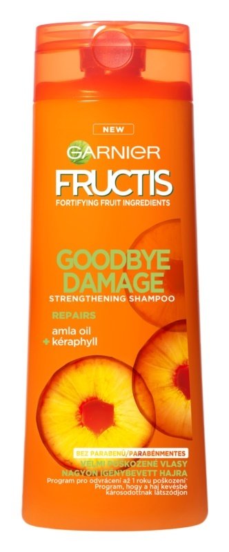 Posilující šampon pro poškozené vlasy Goodbye Damage, Garnier Fructis, 75 Kč (250 ml)