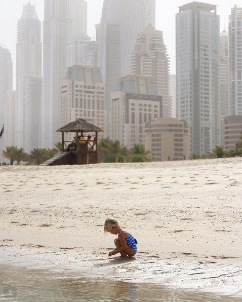 Božská pláž v Dubaji