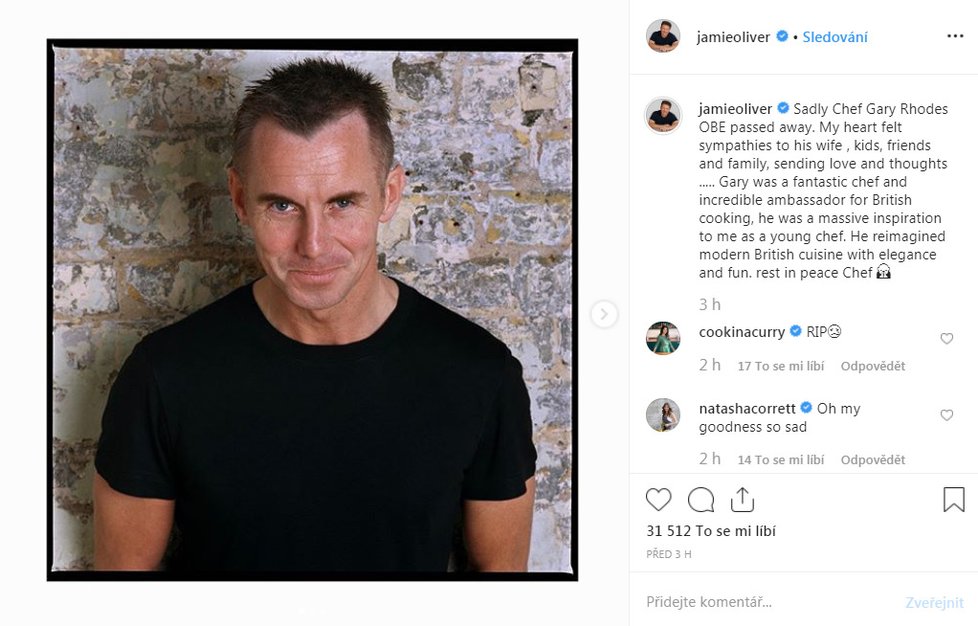 Zemřel známý šéfkuchař Gary Rhodes.