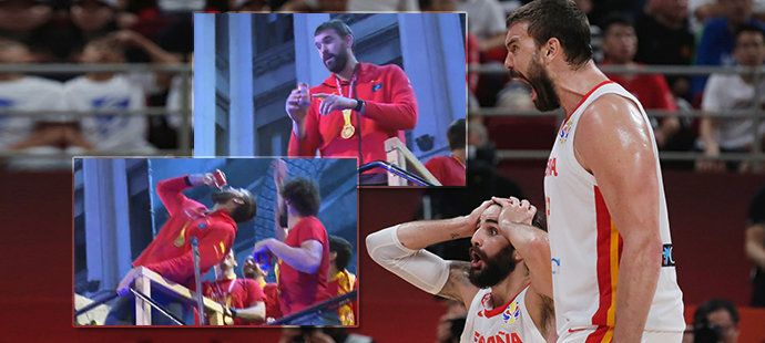 Marc Gasol to umí rozjet jak na palubovce, tak při oslavách!