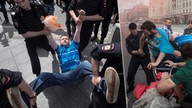 Skupina homosexuálů a jejich stoupenců se v sobotu v Moskvě pokusila uspořádat nepovolený protest za práva gayů a lesbiček. Narazila ale na odpůrce. Musela zasahovat policie.
