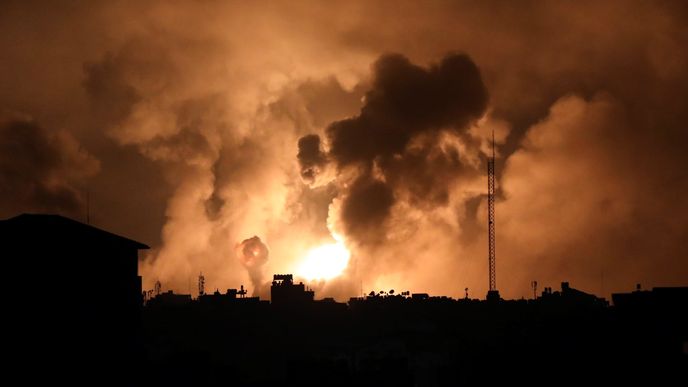 Severní Pásmo Gazy po ostřelování Izraelem. (27. 10. 2023)