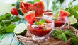 Jedna z verzí studené polévky gazpacho – s melounem