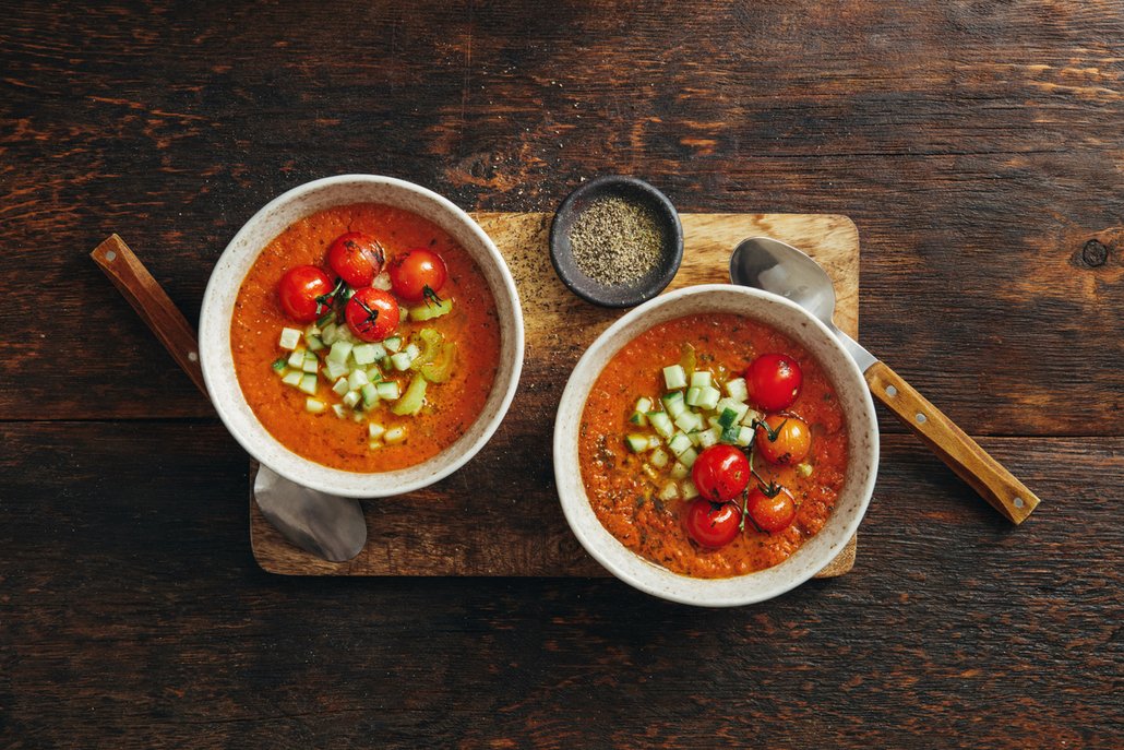 Studená španělská polévka gazpacho