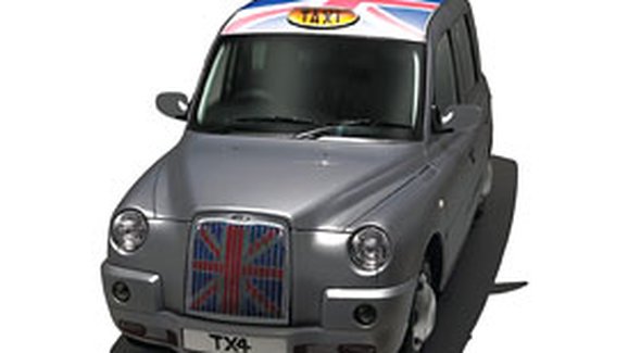 London Taxi International TX4: Limitovaná edice taxi s britskou vlajkou na chladiči