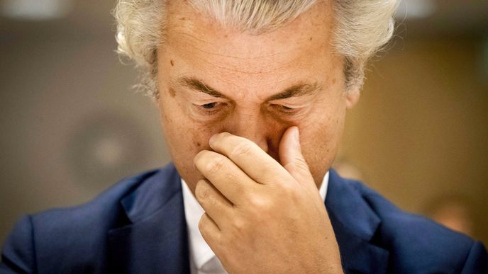 Předseda krajně pravicové Strany pro svobodu Geert Wilders 