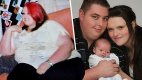 Gemma zhubla přes 150 kg a porodila zdravého chlapečka