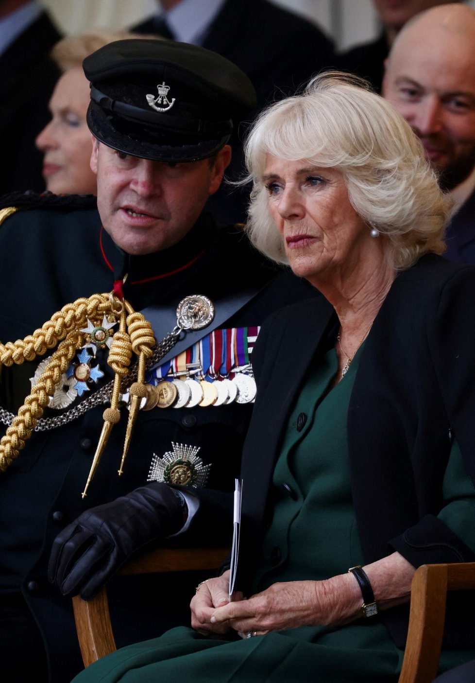 Generál Patrick Sanders s vévodkyní Camillou (9. 6. 2022).