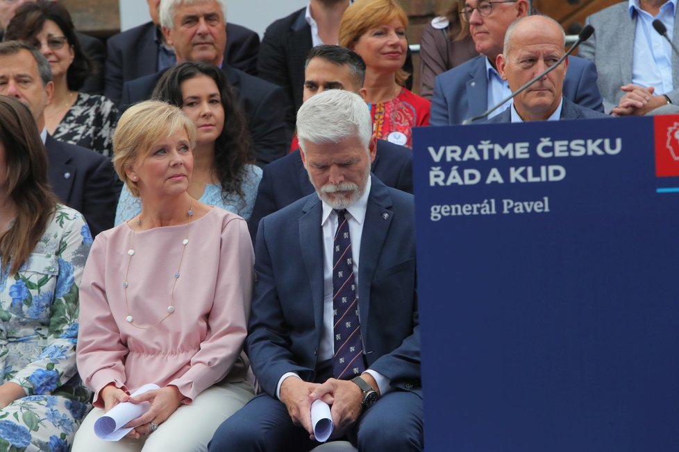 Generál Petr Pavel během zahájení prezidentské kampaně (6.9.2022)