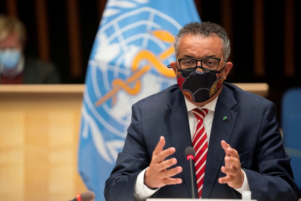 Generální ředitel Světové zdravotnické organizace (WHO) Tedros Adhanom Ghebreyesus